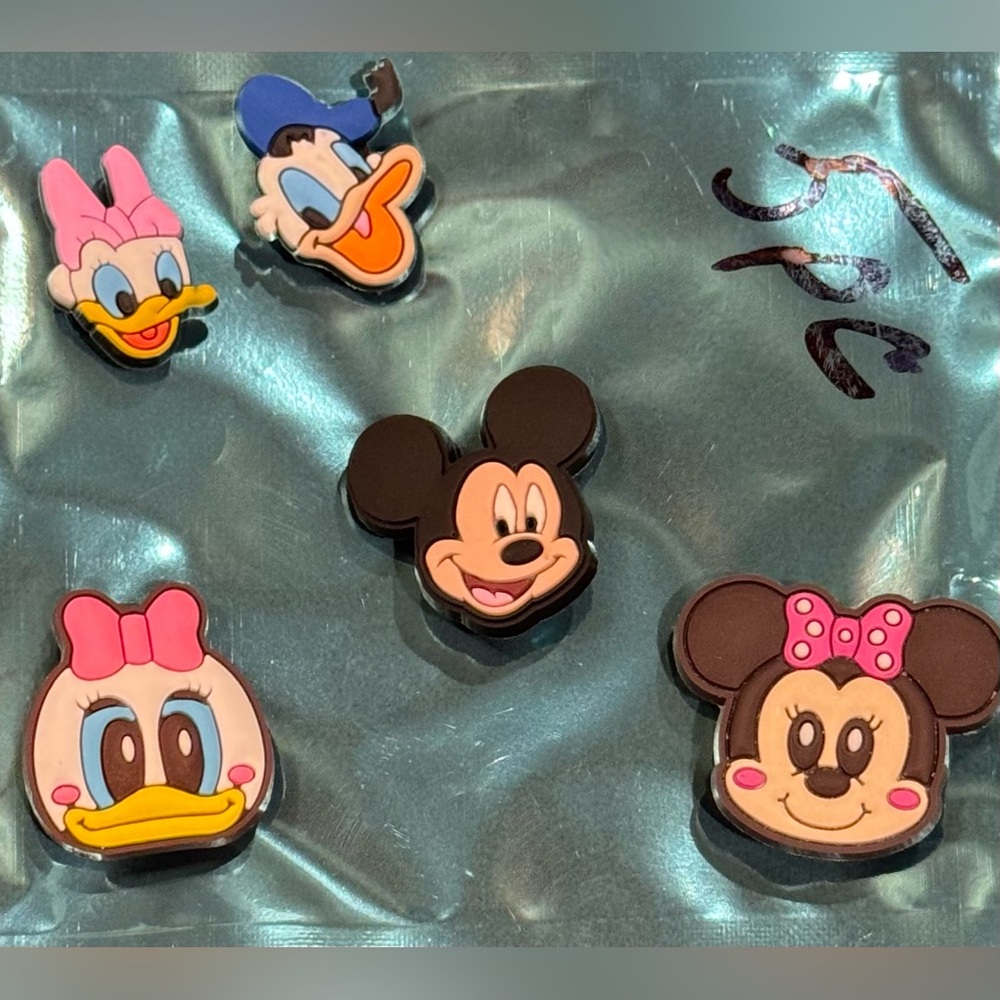 Disney Character 5pc Shoe Charm Set NWOT